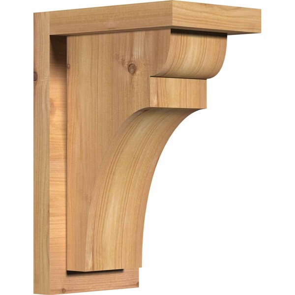 Ekena Millwork Yorktown Smooth Corbel w/Backplate, Western Red Cedar, 5 1/2"W x 8"D x 12"H COR06X08X12YOR01SWR - main